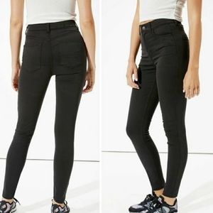 AE Black Hi Rise Super Stretch Skinny Jeans
